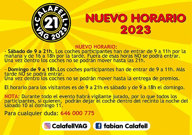 Nuevo horario Calafell 2023