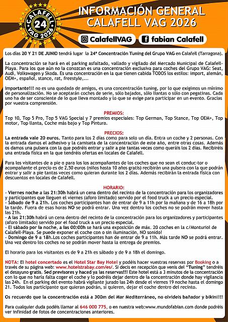 Info Calafell VAG 2026