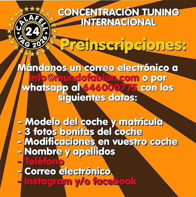 Preinscripciones VAG 26 a